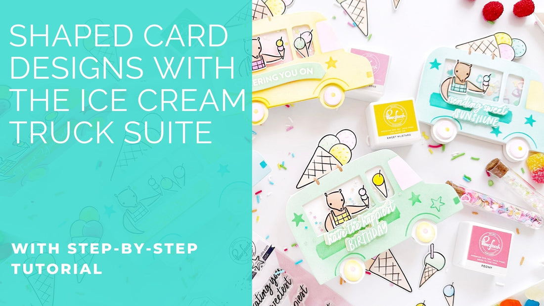 Shaped Card Designs with Ice Cream Truck Suite | Raquel Arribas