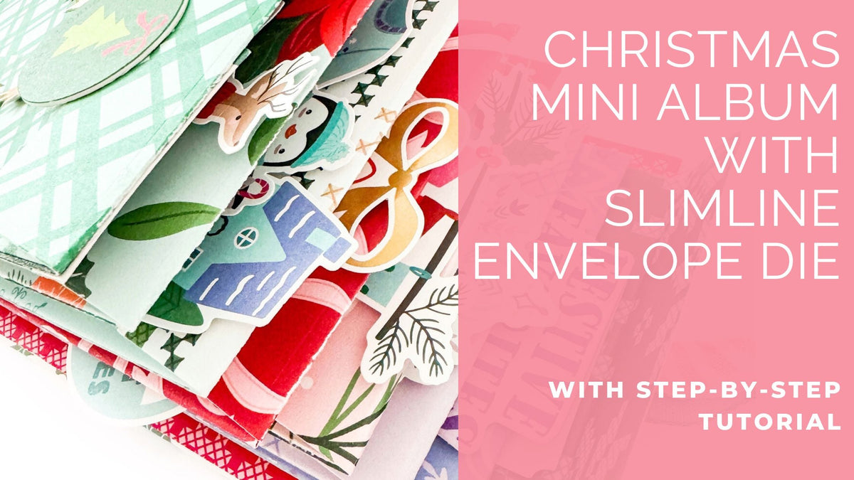 Christmas Mini Album with Mini Slimline Envelope Die | Susi Becerra