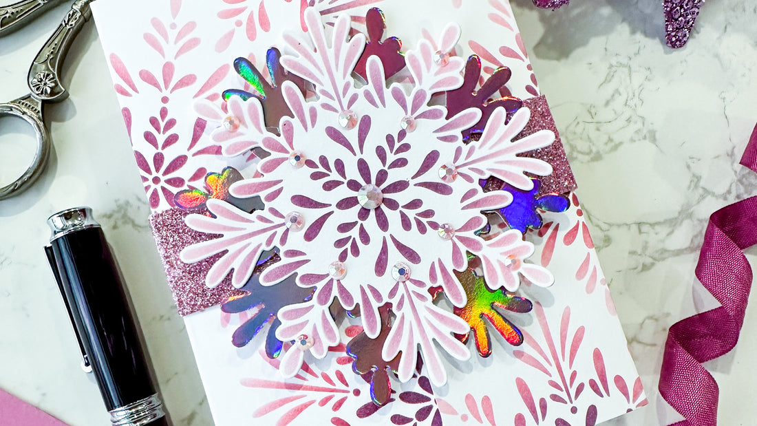 Gate Fold Snowflakes Card with Emily!