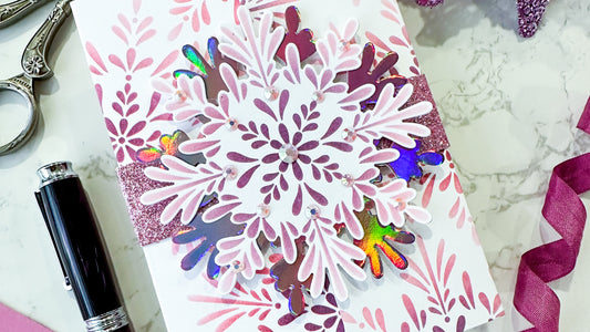 Gate Fold Snowflakes Card with Emily!