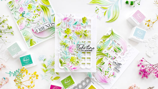 Gradient ink blending and offsetting diecuts | Raquel Arribas
