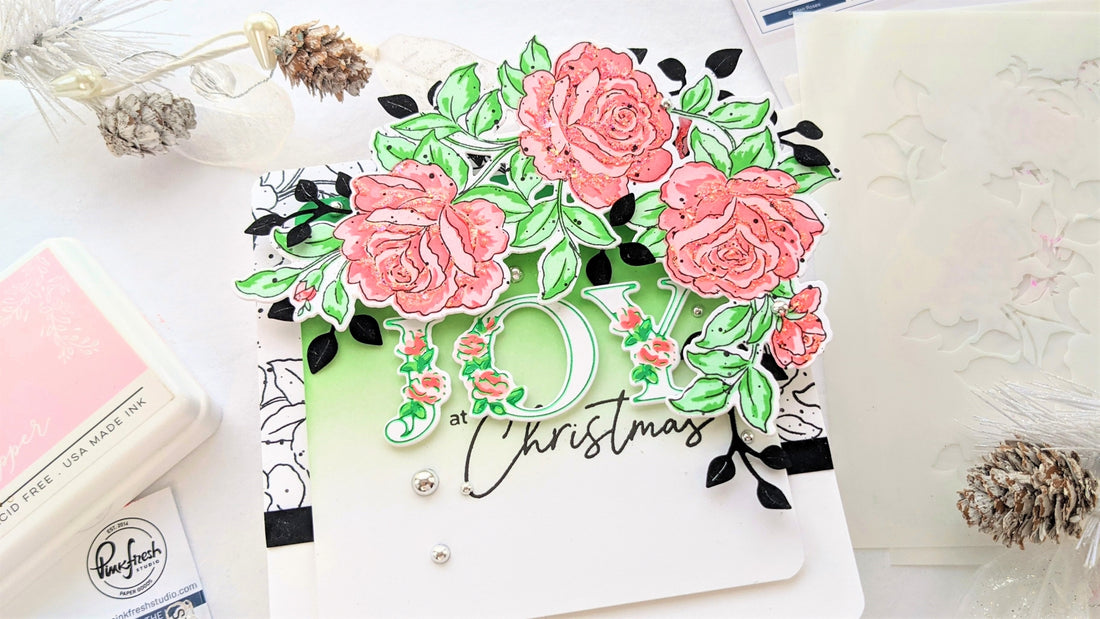 Lush Garden Roses at Christmas