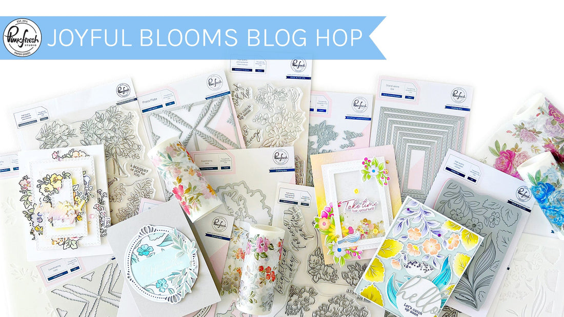 Shop "Joyful Blooms" Release | Washi, Stamp, Die, Stencil, & Press Plate