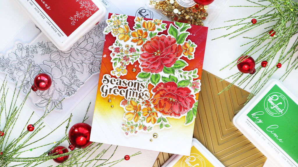 Holiday Card featuring Lush Peonies | TaeEun Yoo