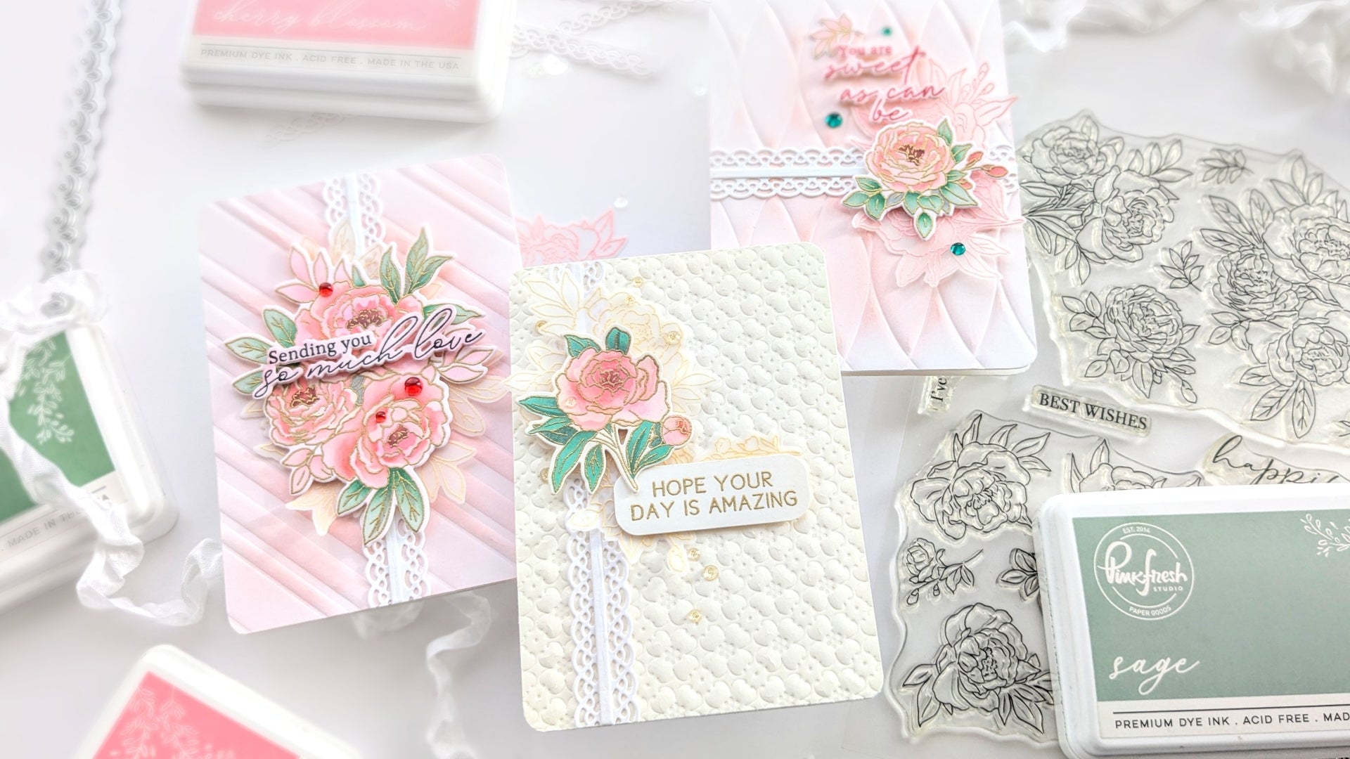 Notecards with Beautiful Peony Florals | Anne Fiene