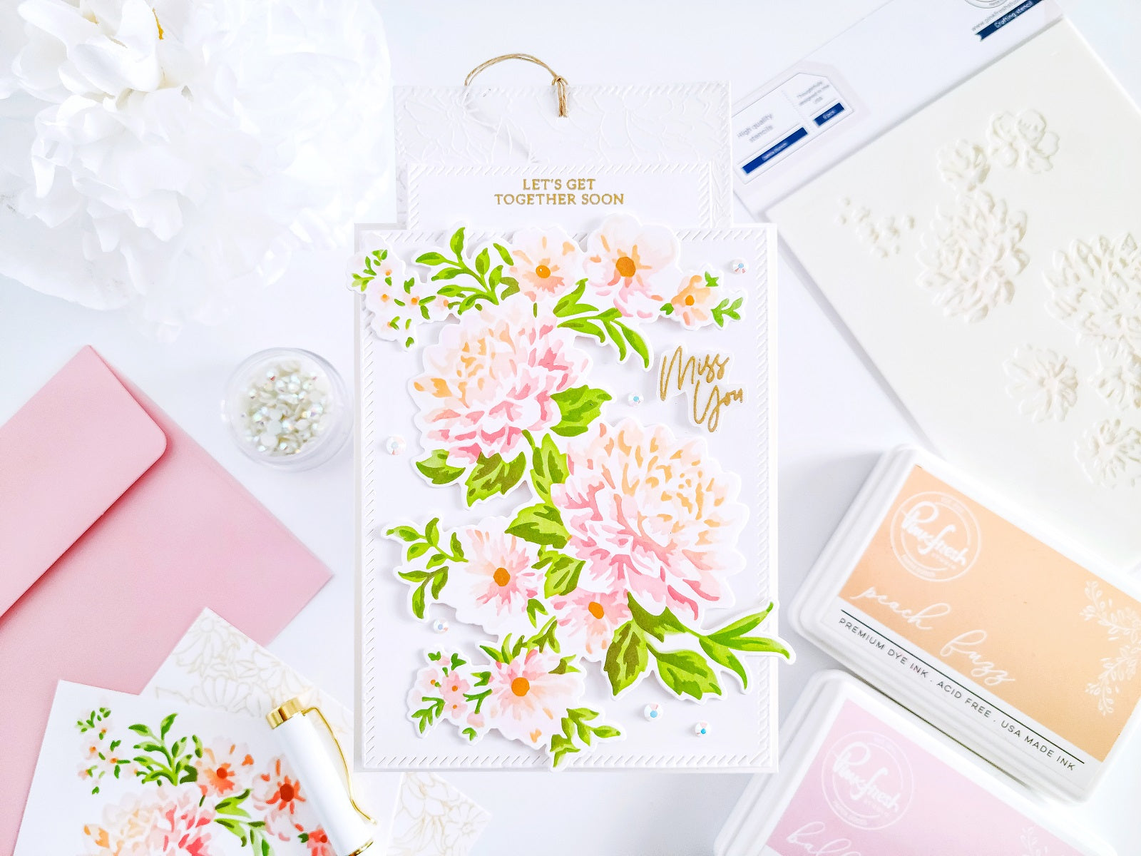 Dahlia Bunch - Interactive Card┃Yasmin Diaz – Pinkfresh Studio