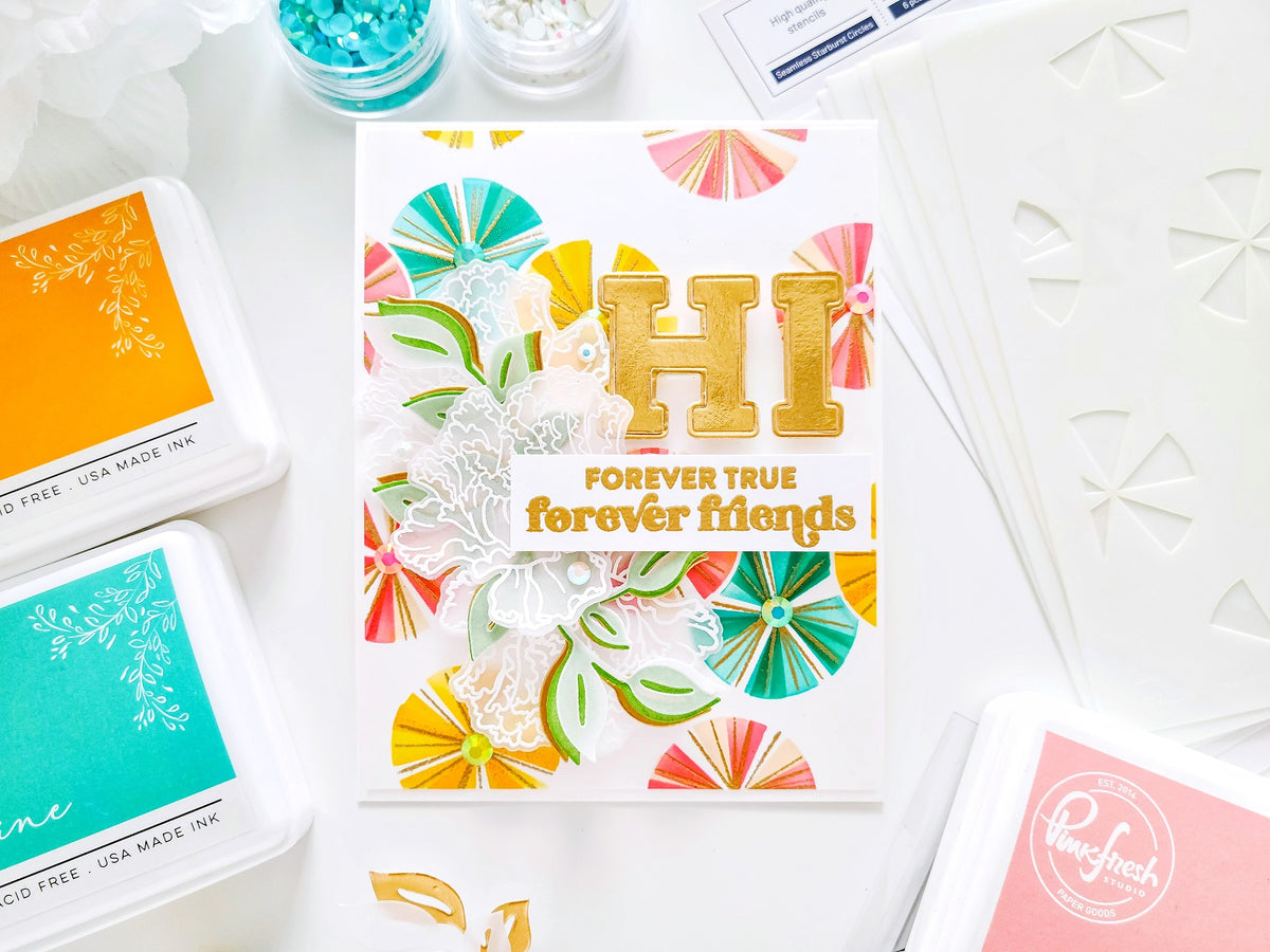 Seamless Starburst Circles - Friendship Card┃Yasmin Diaz