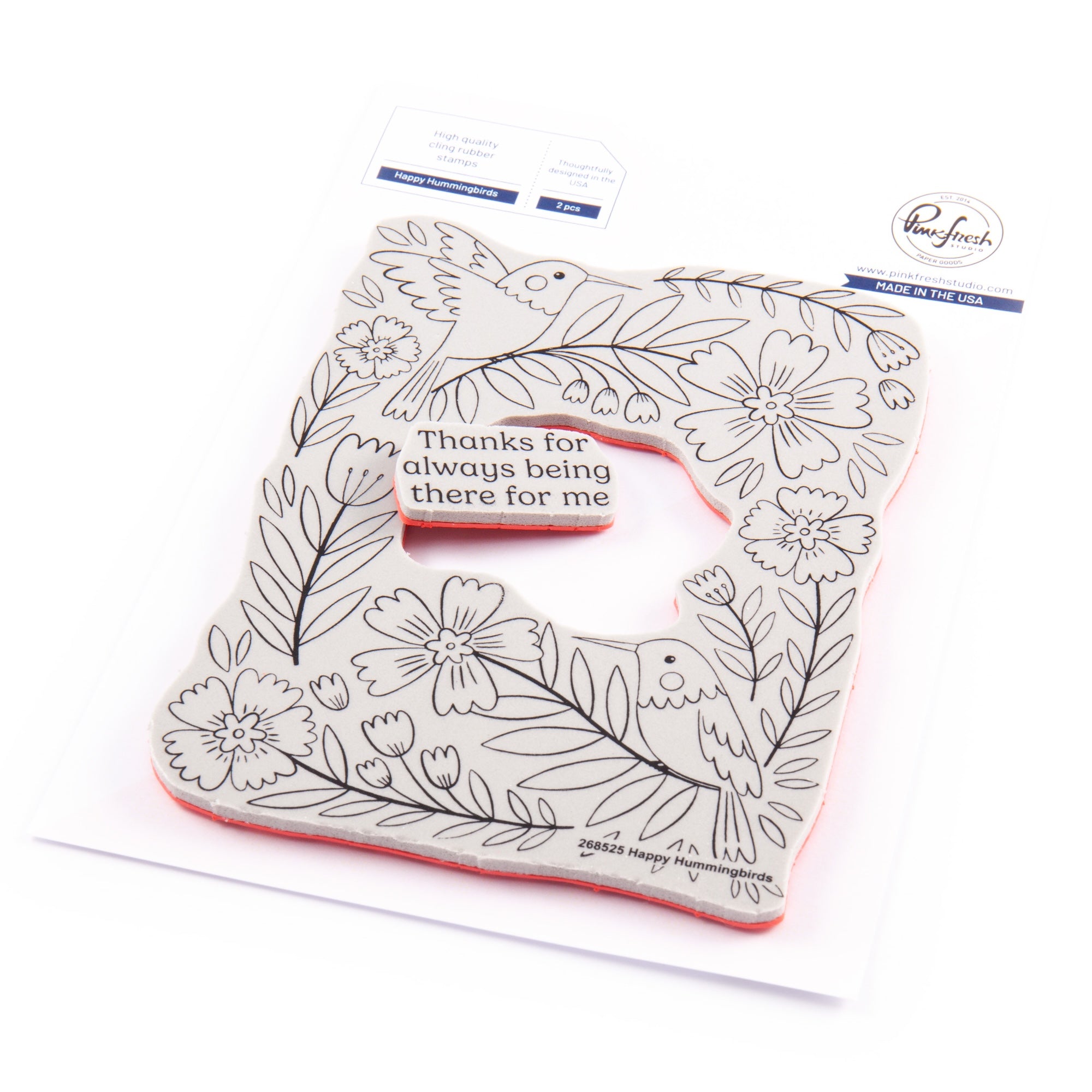 Happy Hummingbirds cling stamp
