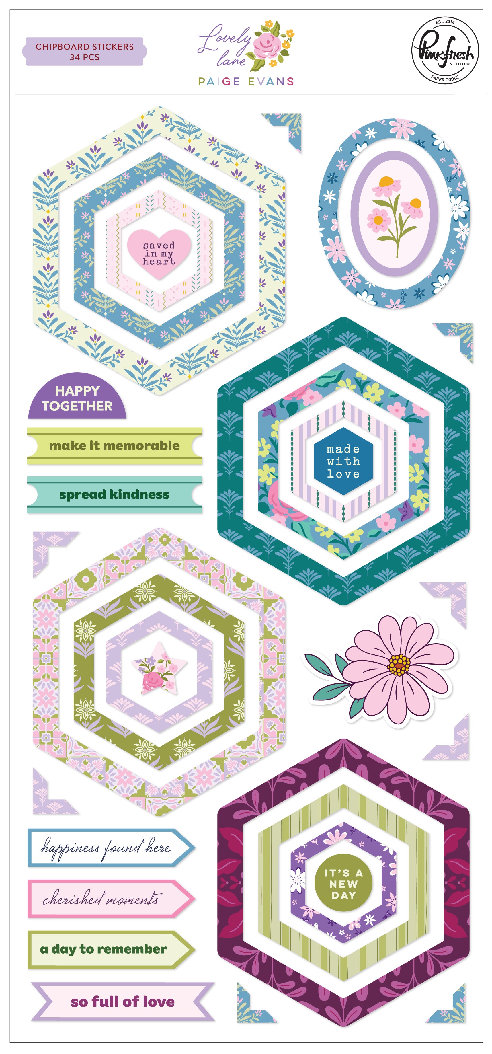 Lovely Lane: Chipboard Stickers