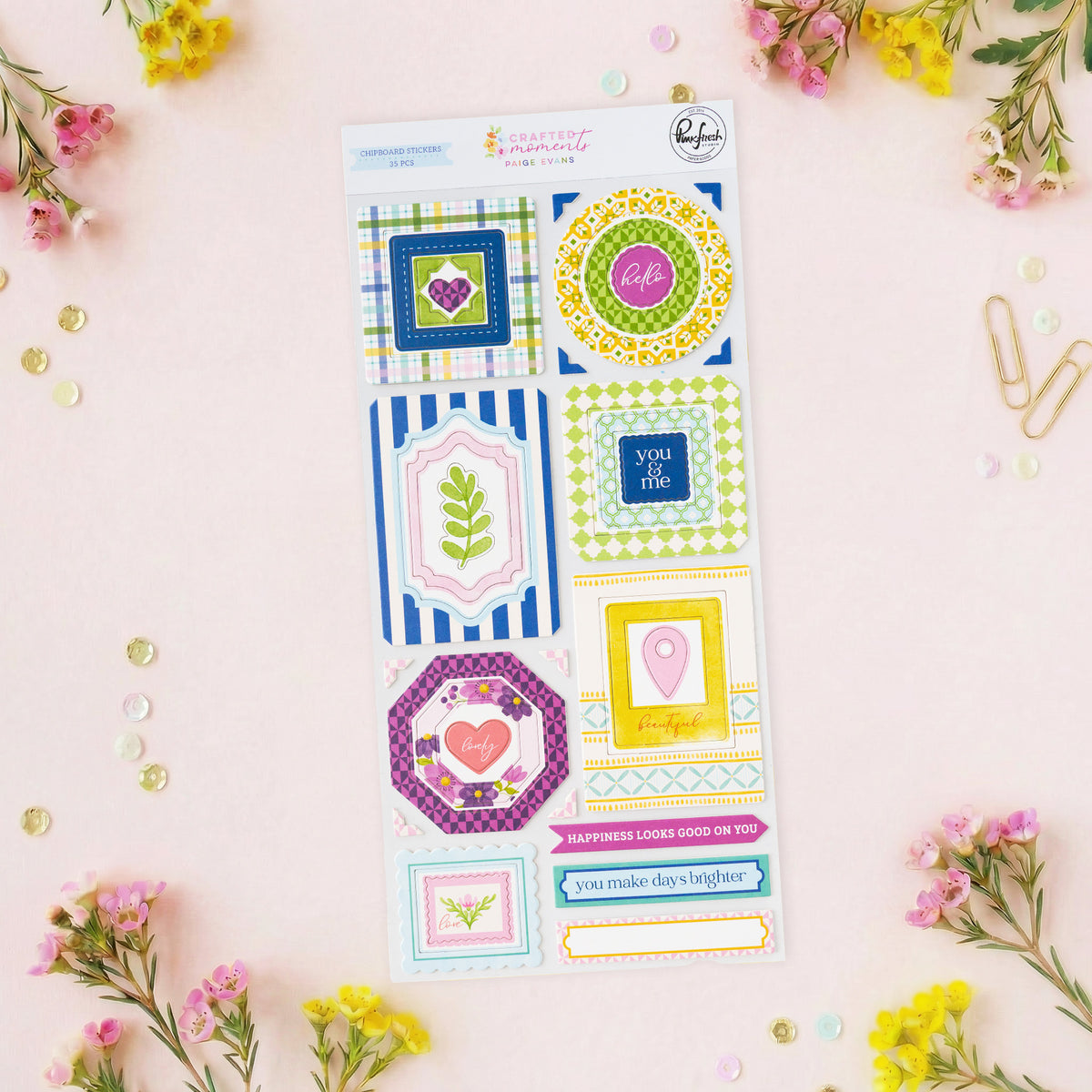 Crafted Moments: Chipboard Stickers