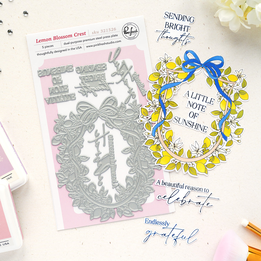Lemon Blossom Crest press plate