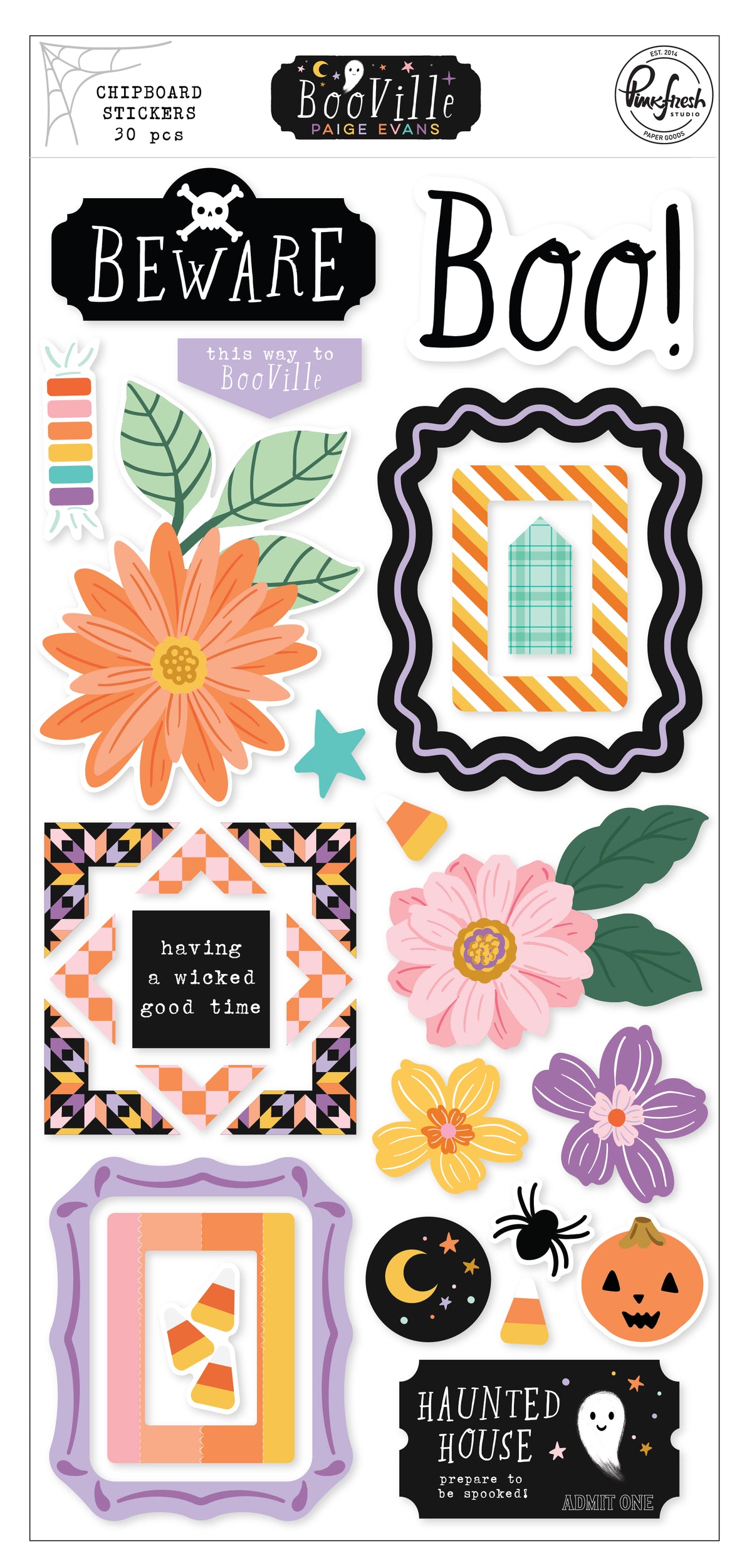BooVille: Chipboard Stickers