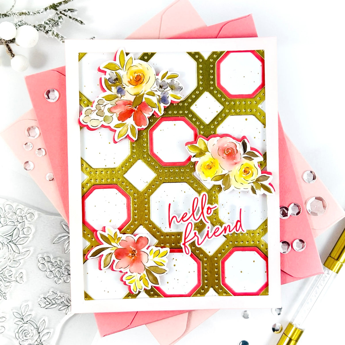 Cozy Blooms stamp
