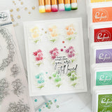 Rainbow Daisies stencil