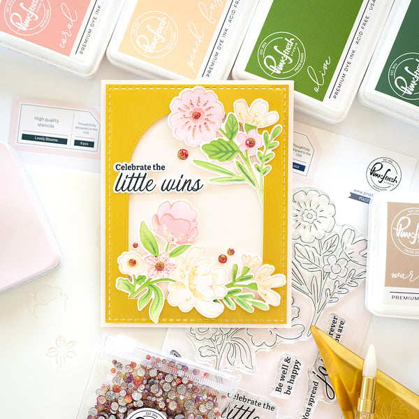 Pinkfresh Studio Lovely Blooms Choose Happy Patterned Paper