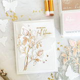 Delicate Rosebuds stencil