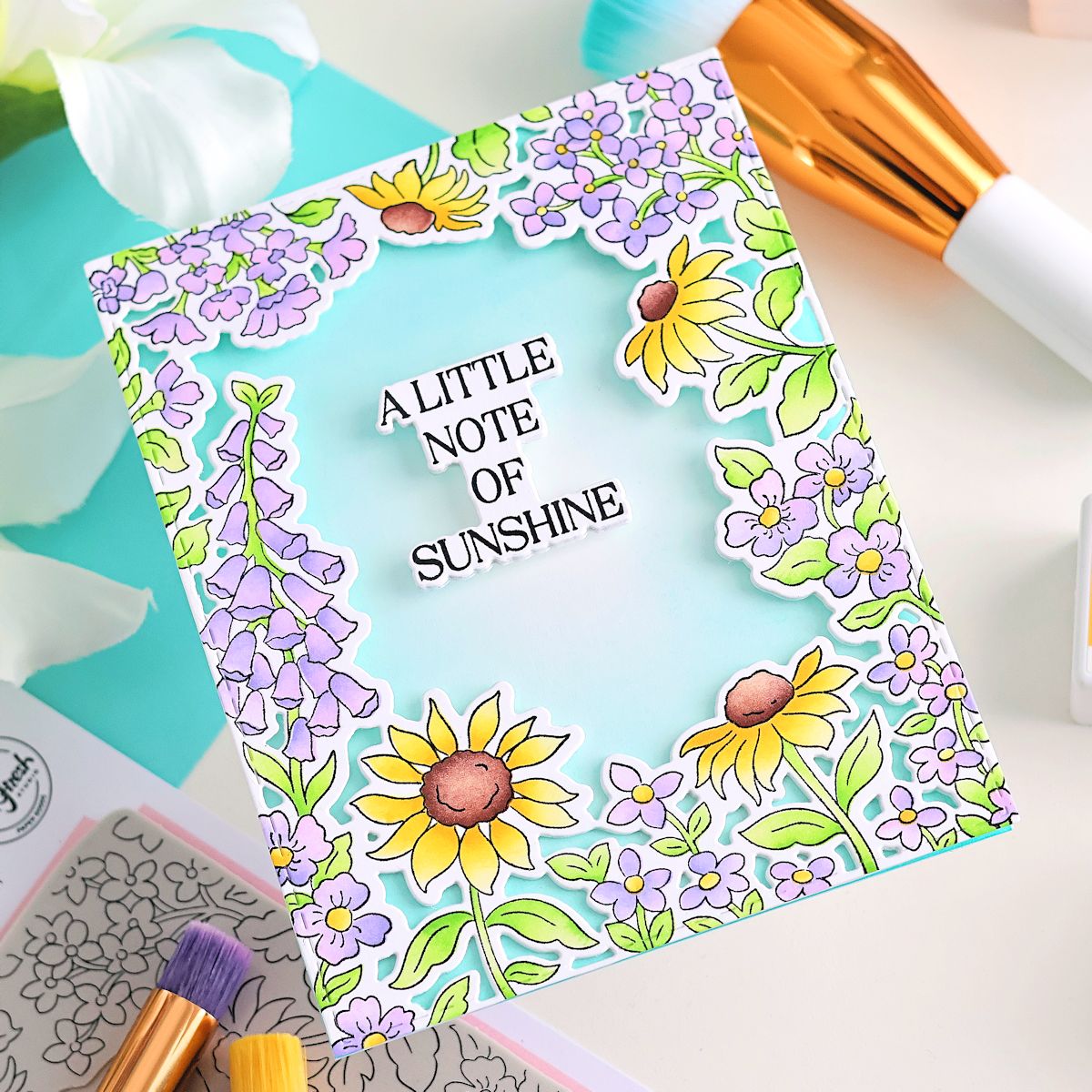 Sunlit Garden cling stamp