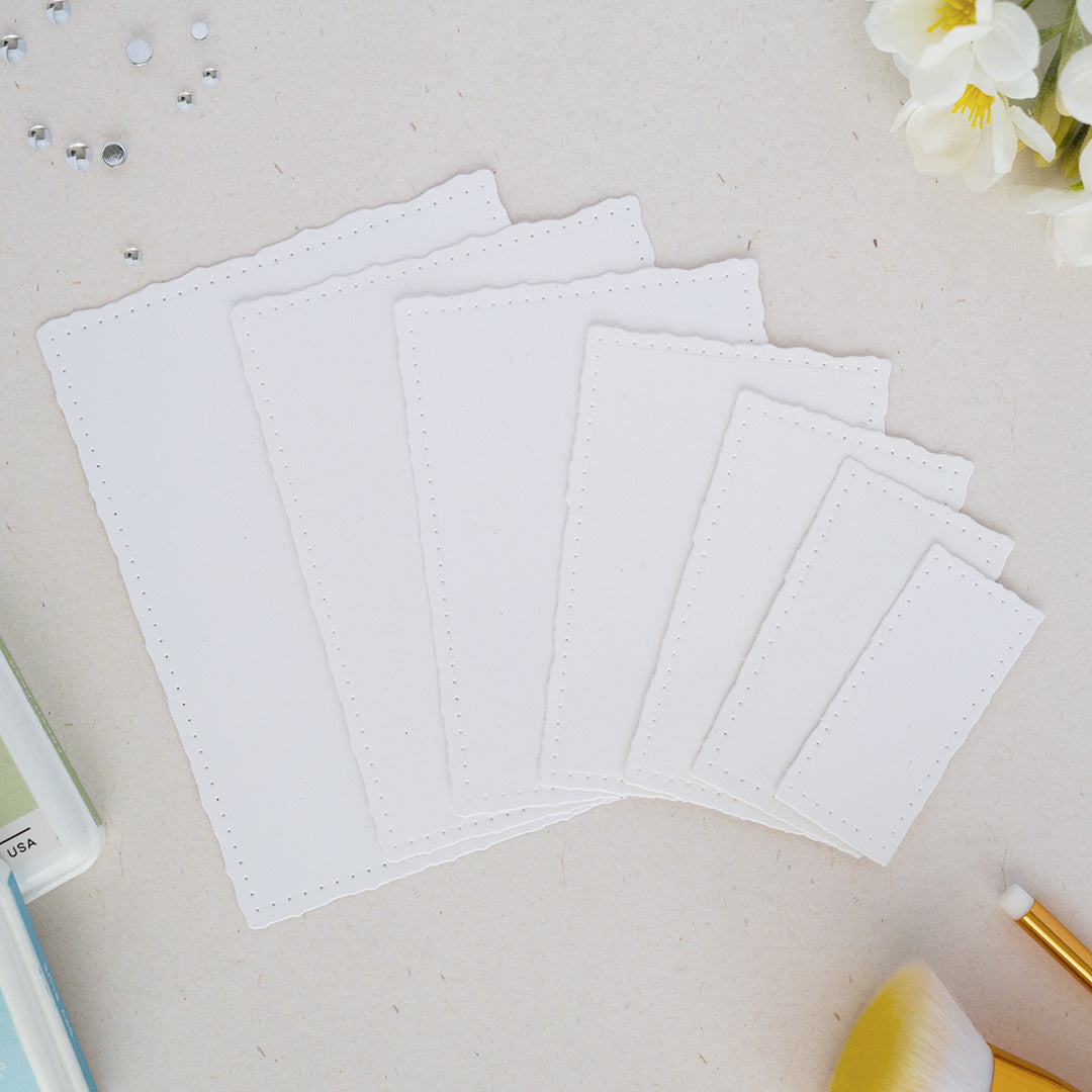 Dotted Nested Deckled Rectangles die