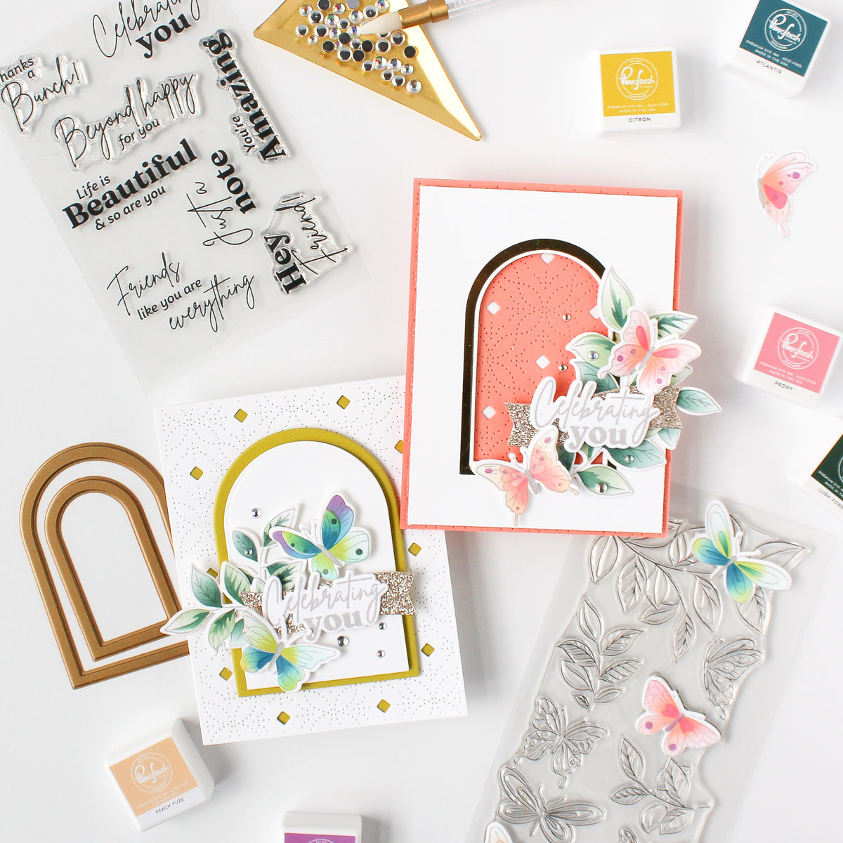 Fluttering Butterflies stamp