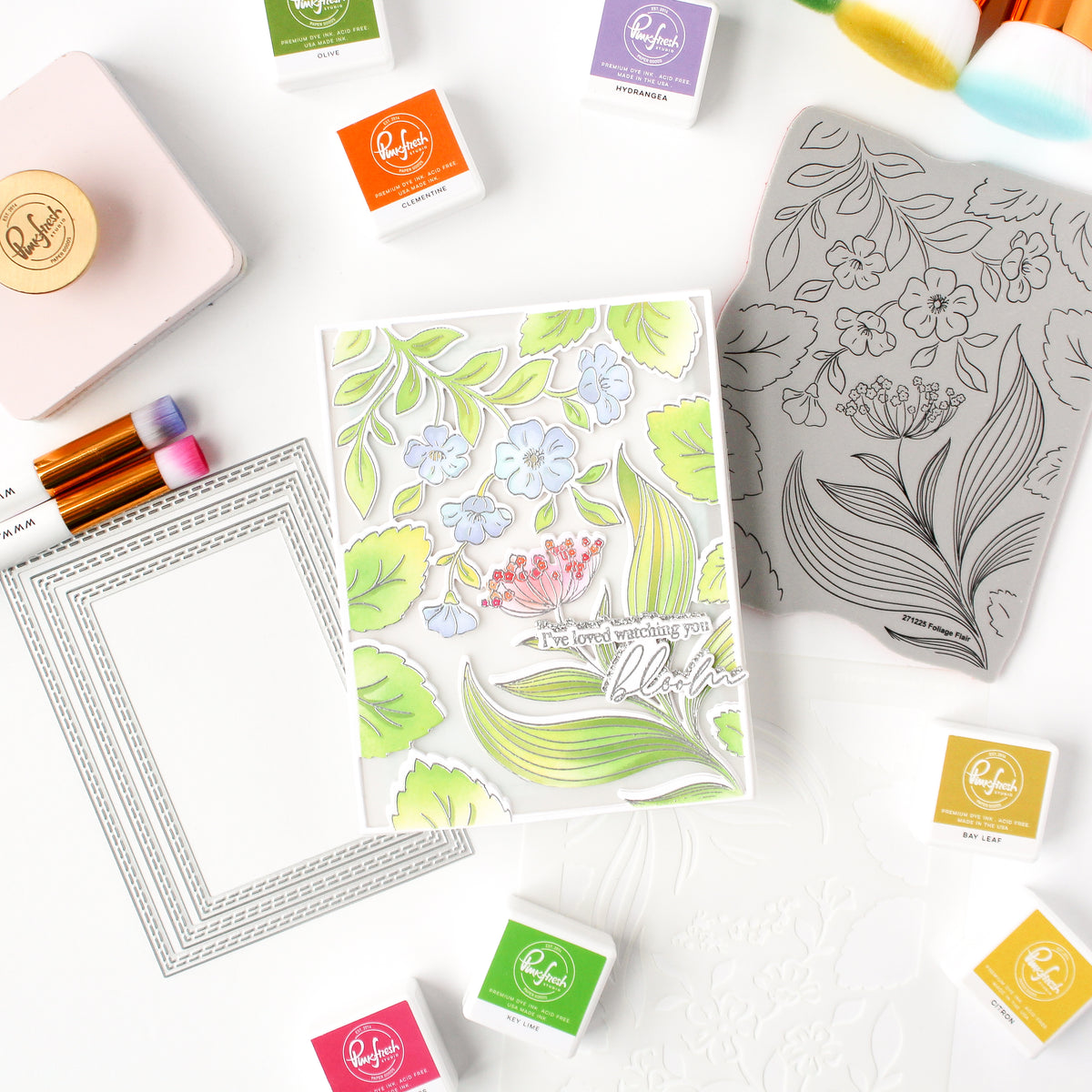 Foliage Flair cling stamp
