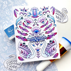 Swan Reverie cling stamp