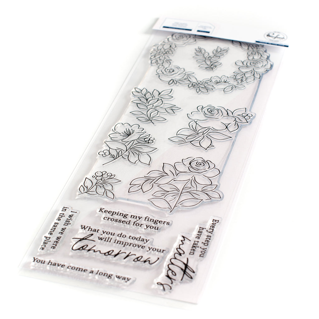 Rainbow Floral Washi stamp
