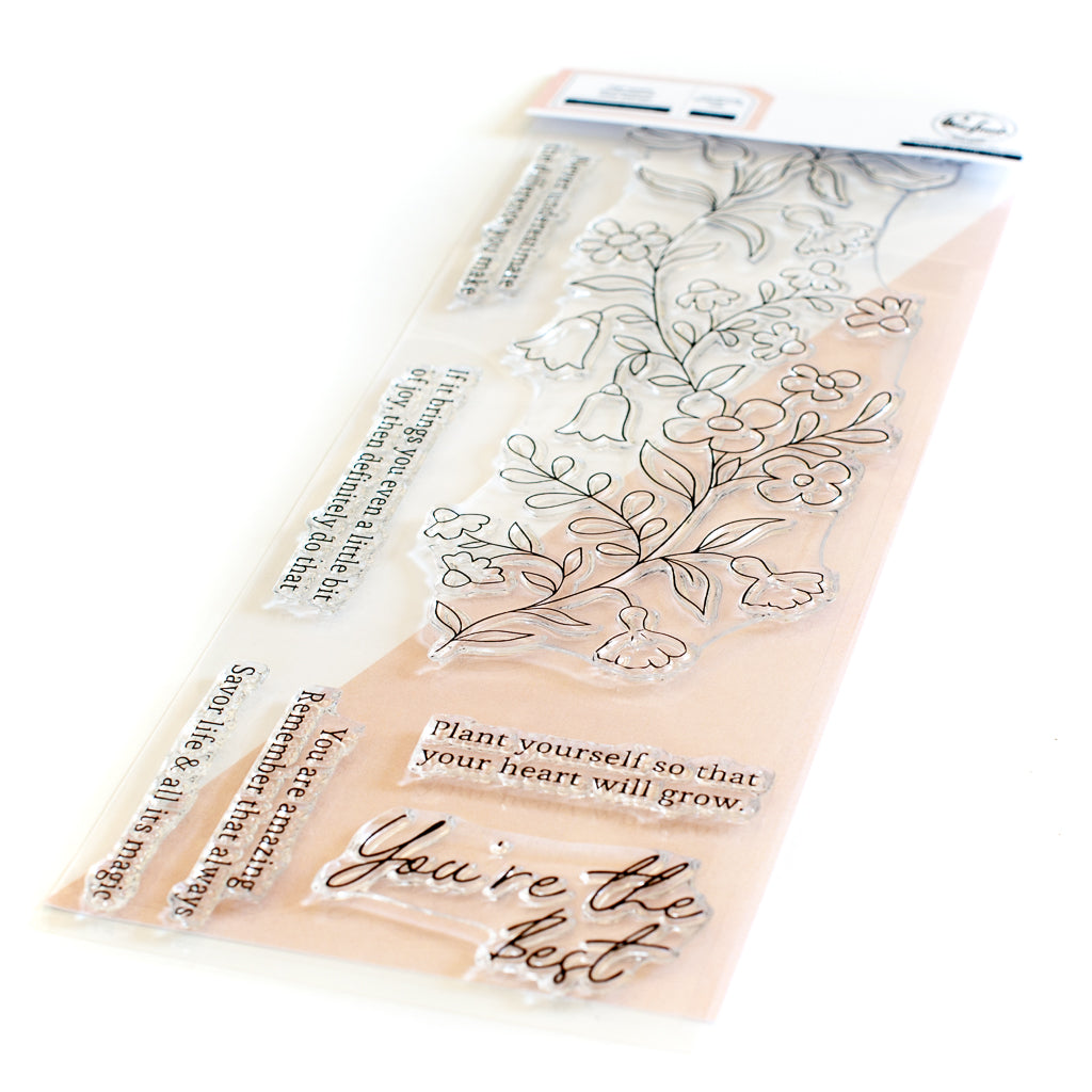 Wildflower slimline stamp