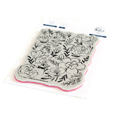 Inky Floral Background cling stamp