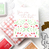 Fancy Script Words hot foil