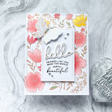 Inky Floral Background stamp