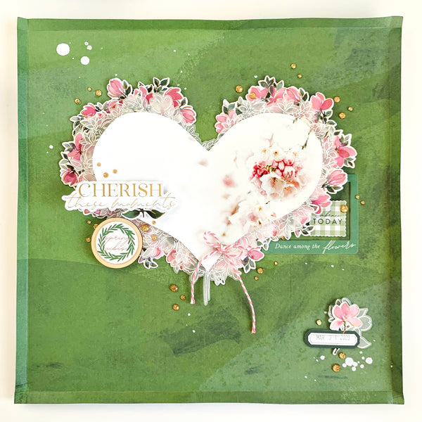 Pink flower confetti print by Studio Nahili