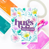 Inky Floral Background stencil
