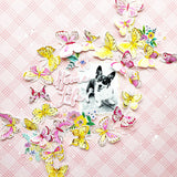 Small Butterflies hot foil plate