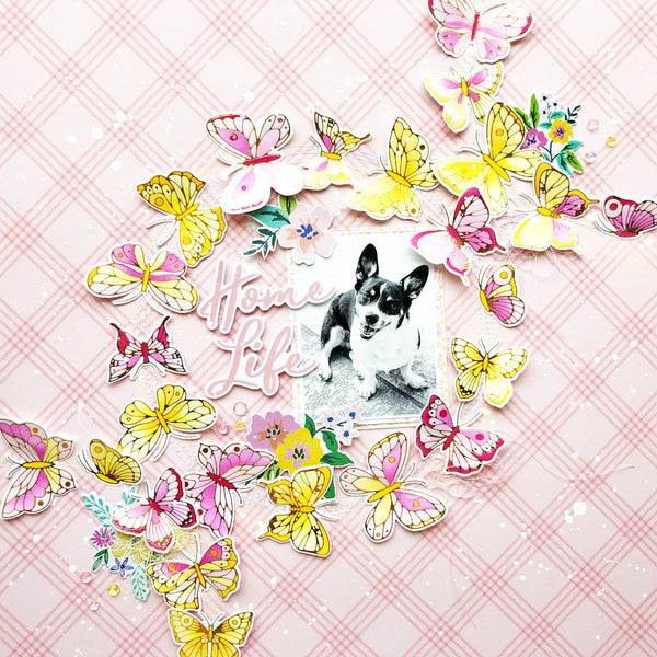 Small Butterflies hot foil plate – Pinkfresh Studio
