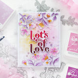 Slim Leafy Squares Stencil