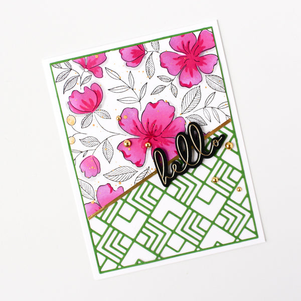 Hot Off the Press EASY WATERCOLOR FLORALS Flowers Rubber Stamps