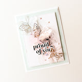 Small Butterflies hot foil plate