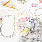 Rainbow Floral Washi die