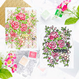 Fancy Rose Bunch stencils