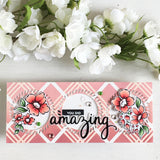 Slim Diamond Plaid Layering Stencil set