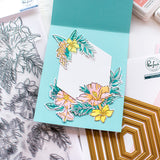 Hibiscus Washi layering stencil