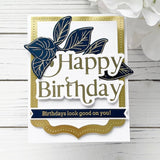 Detailed Leaf hot foil