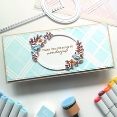 Slimline Diamond Plaid Layering Stencil set