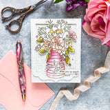 Inky Bouquet stencil