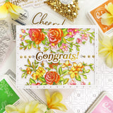 Fancy Rose Bunch stencils