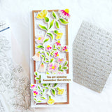 Slim diagonal stitched rectangles die set
