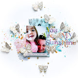 Small Butterflies hot foil plate