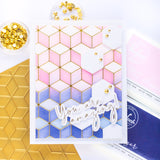 Fancy Script Words hot foil