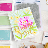 Blooming Peony stencil
