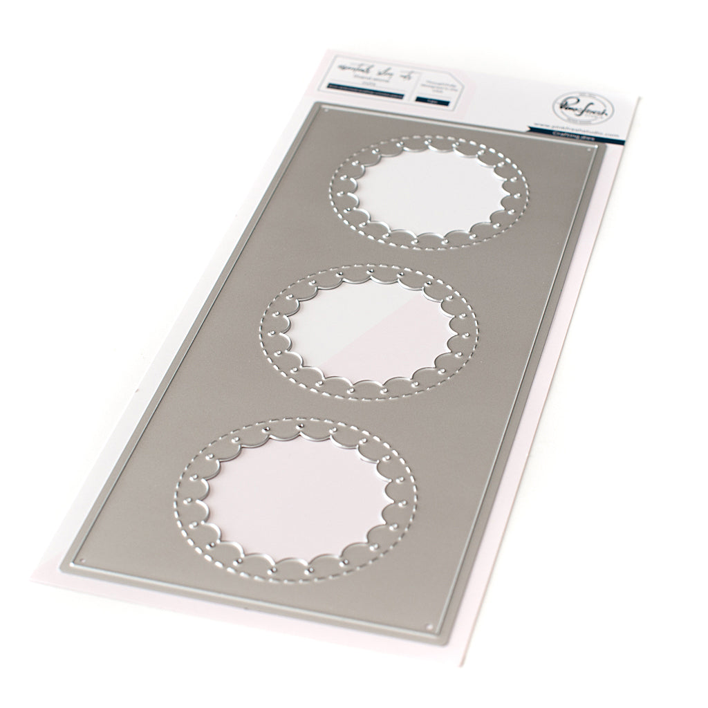Slim stitched scallop circle die